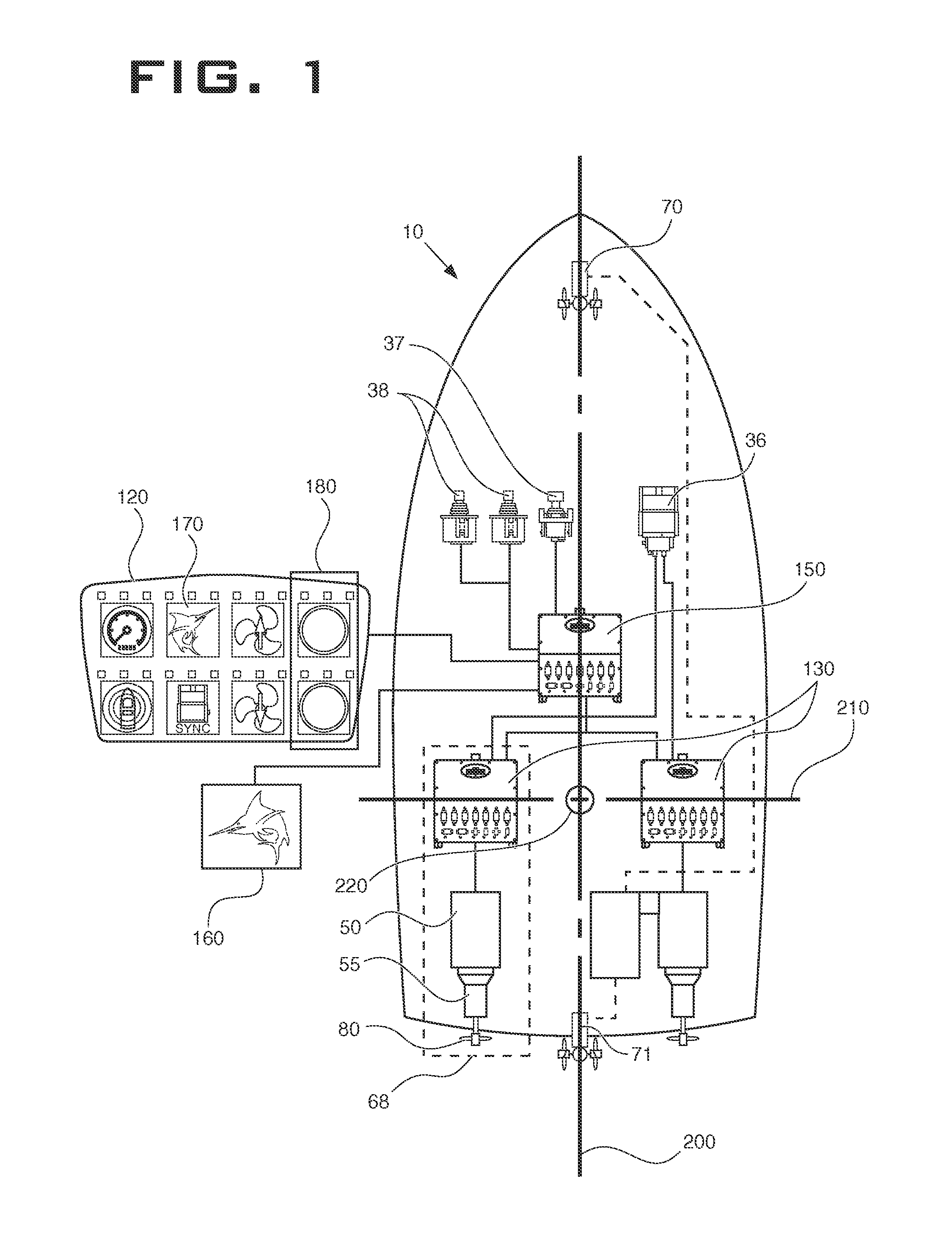 Automatic thruster control of a marine vessel during sport fishing mode