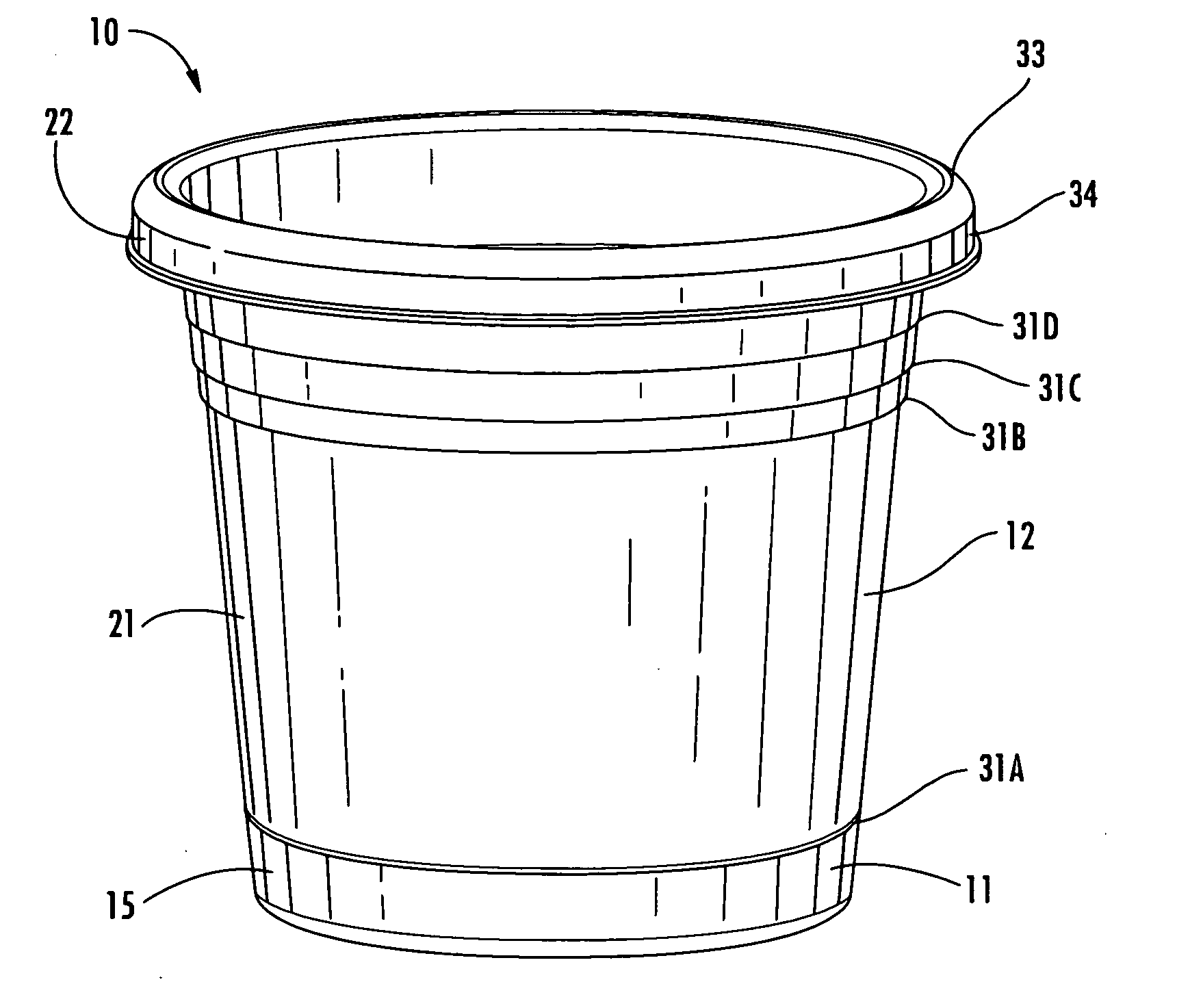 Container with interlocking base