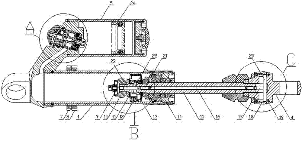 Motorcycle shock absorber with damping force adjustable