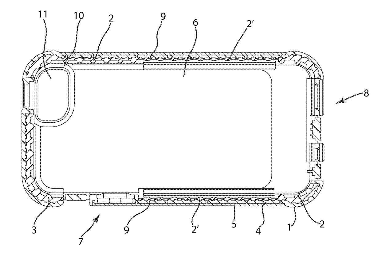 Case for a mobile device with a screen