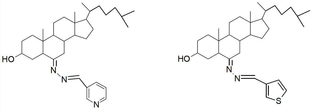 3-hydroxyl cholest-6-keto aromatic aldehyde azine steroidal compound, synthetic method of steroidal compound and application of steroidal compound in preparation of anti-tumour drug