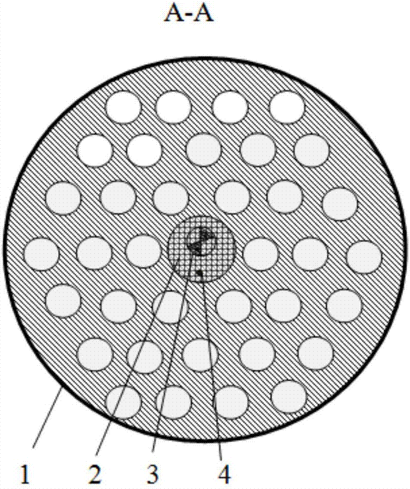 Liquid crystal photonic crystal fiber random laser and manufacturing method therefor