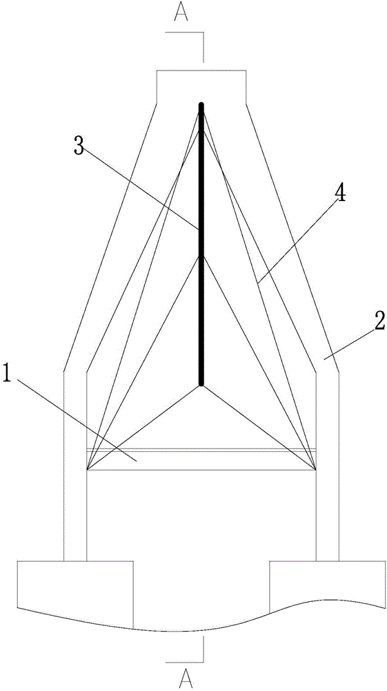 Suspension bridge with high torsional rigidity