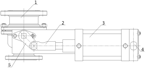 Pneumatic discharging ball valve