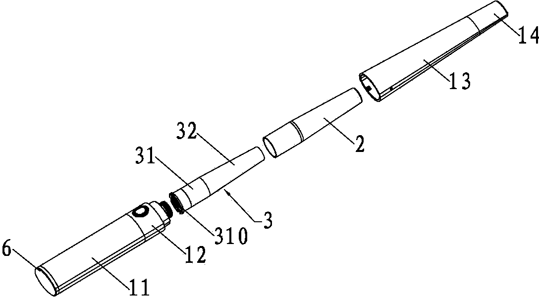 Oval electronic cigarette and manufacturing technique thereof