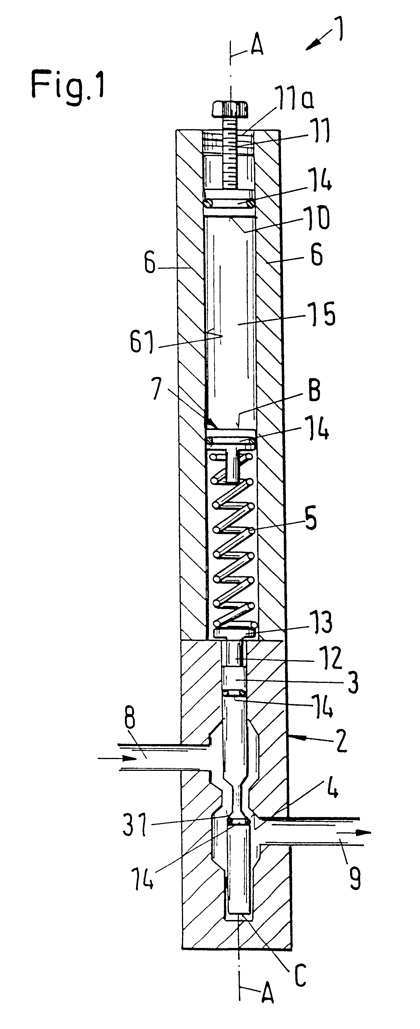 Pressure limiting valve