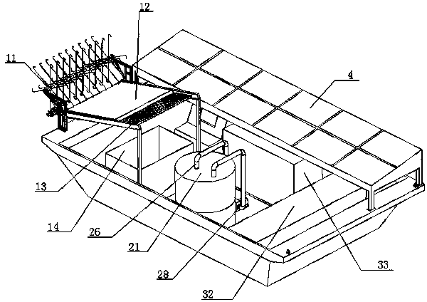 Water body entrophication treatment ship