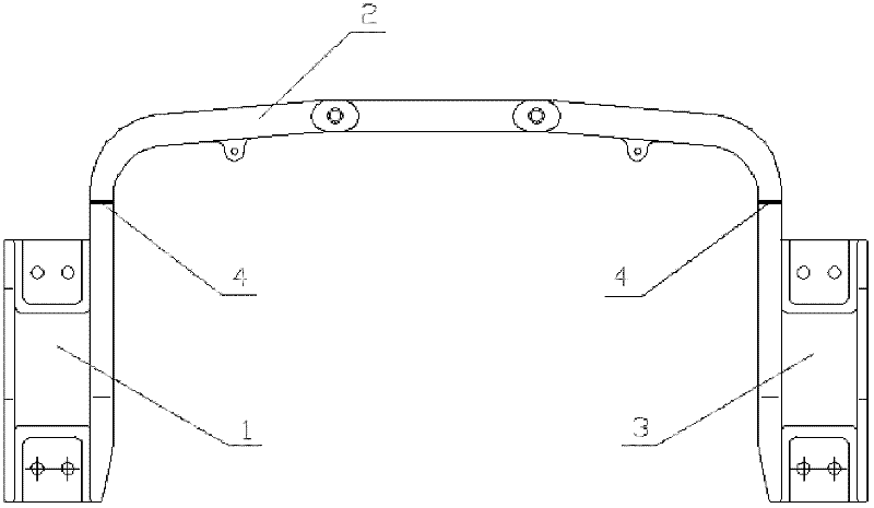 Bogie auxiliary framework of railway wagon and production technology thereof