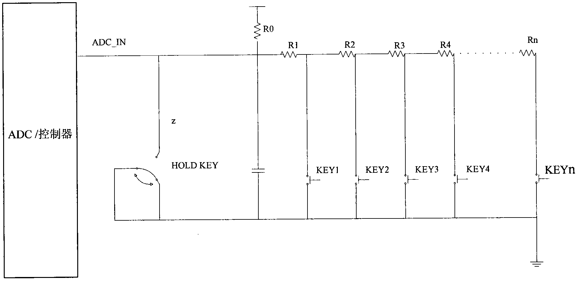 Keyboard of mobile terminal and method for realizing keying and keyboard lock for same