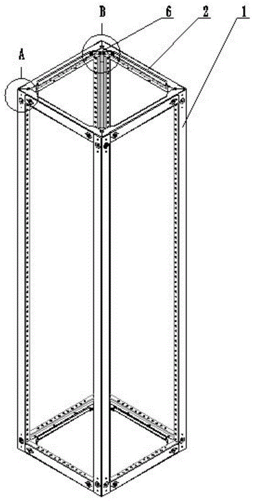 Switch cabinet body made of G sectional materials with 45-degree wing angles