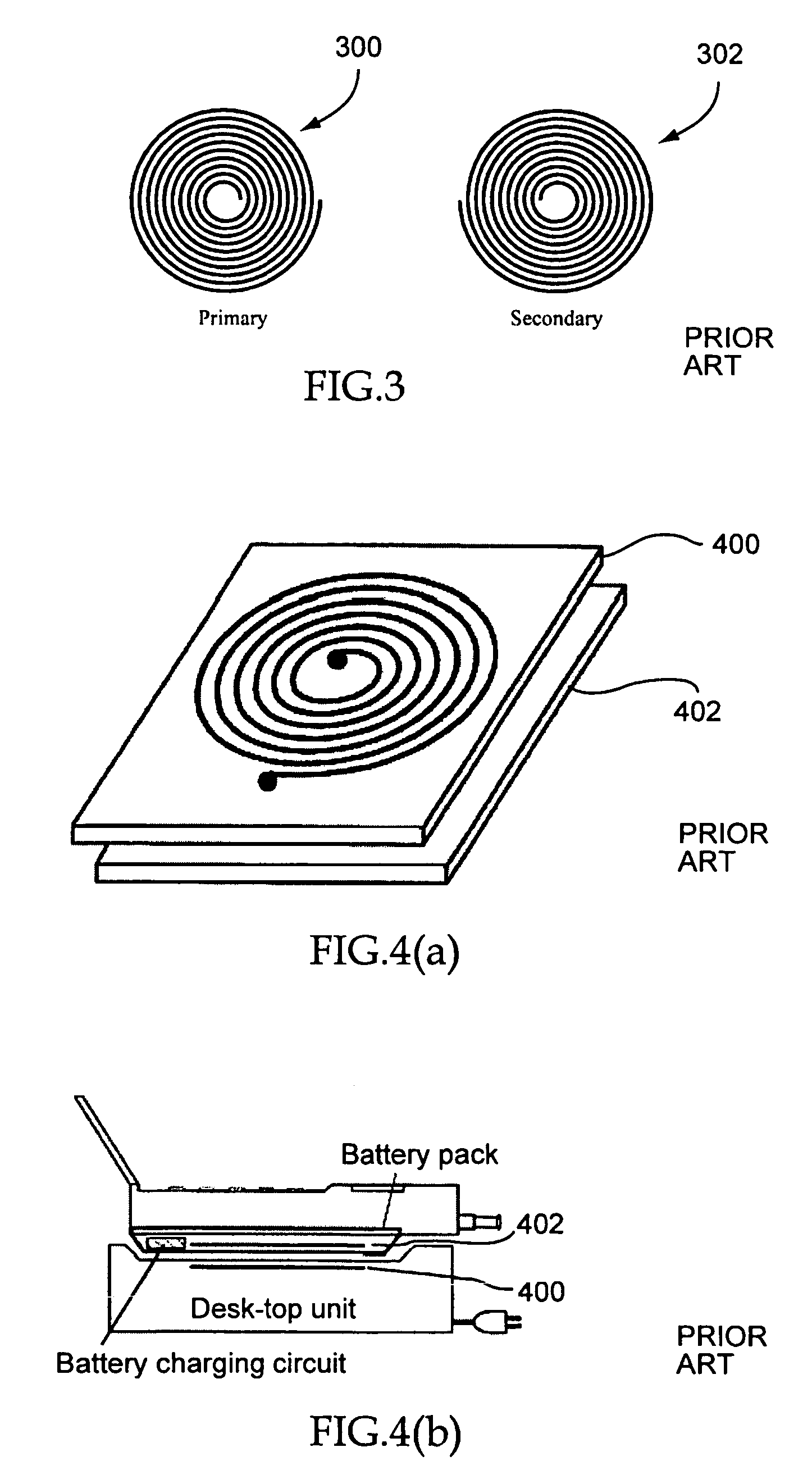 Rechargeable battery circuit and structure for compatibility with a planar inductive charging platform