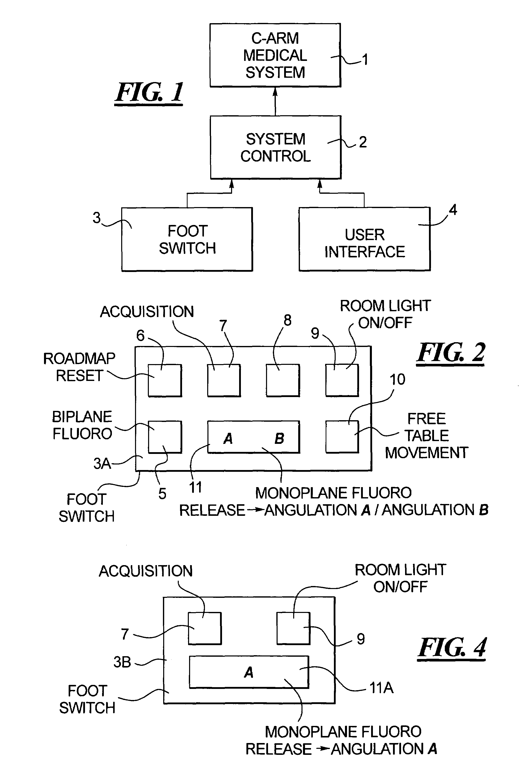 Method and foot switch control for fast angulation changes in an x-ray system