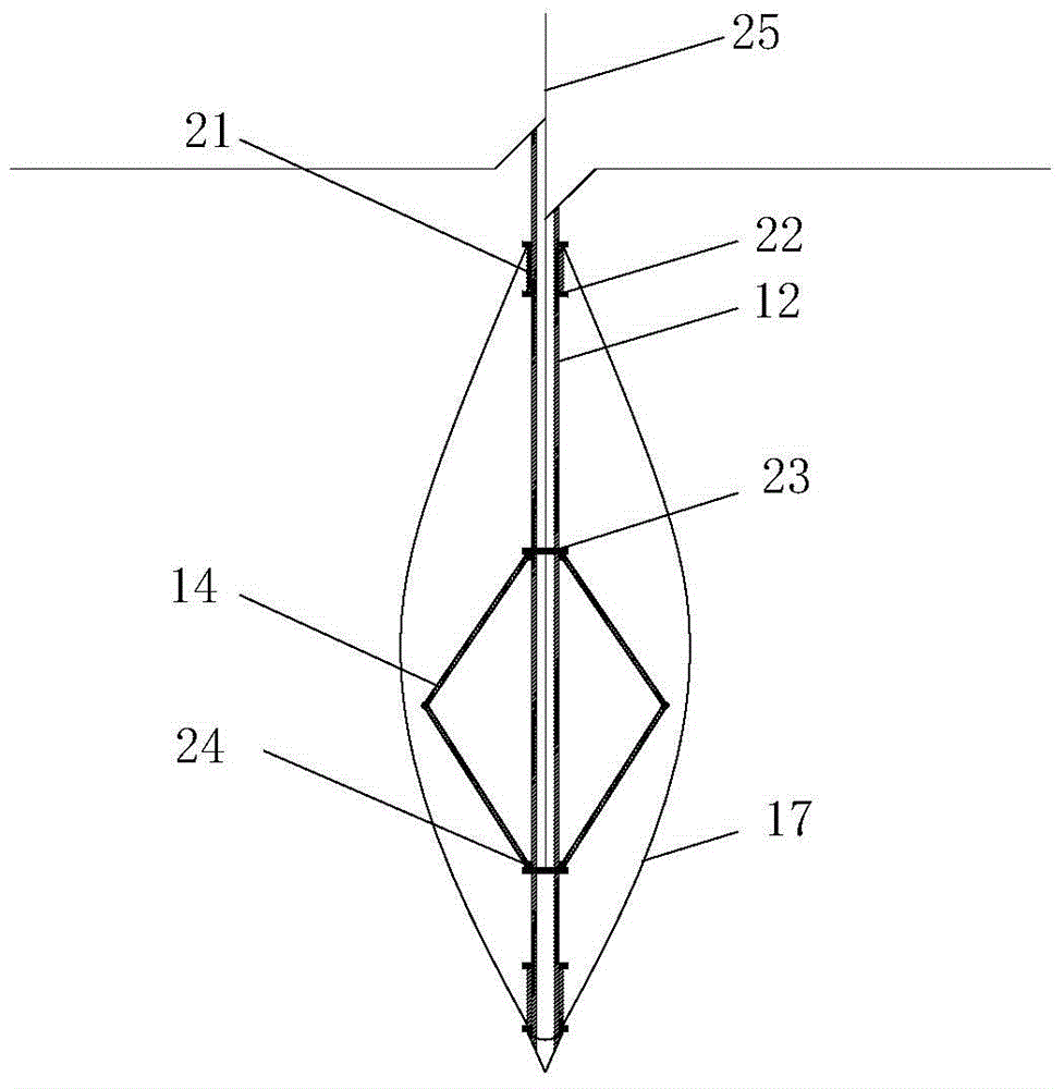 Built-in anti-floating anchor blocking structure used in foundation mat for deep-well dewatering well and construction method