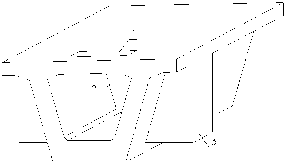 Assembly type simply-supported box girder end crossbeam structure