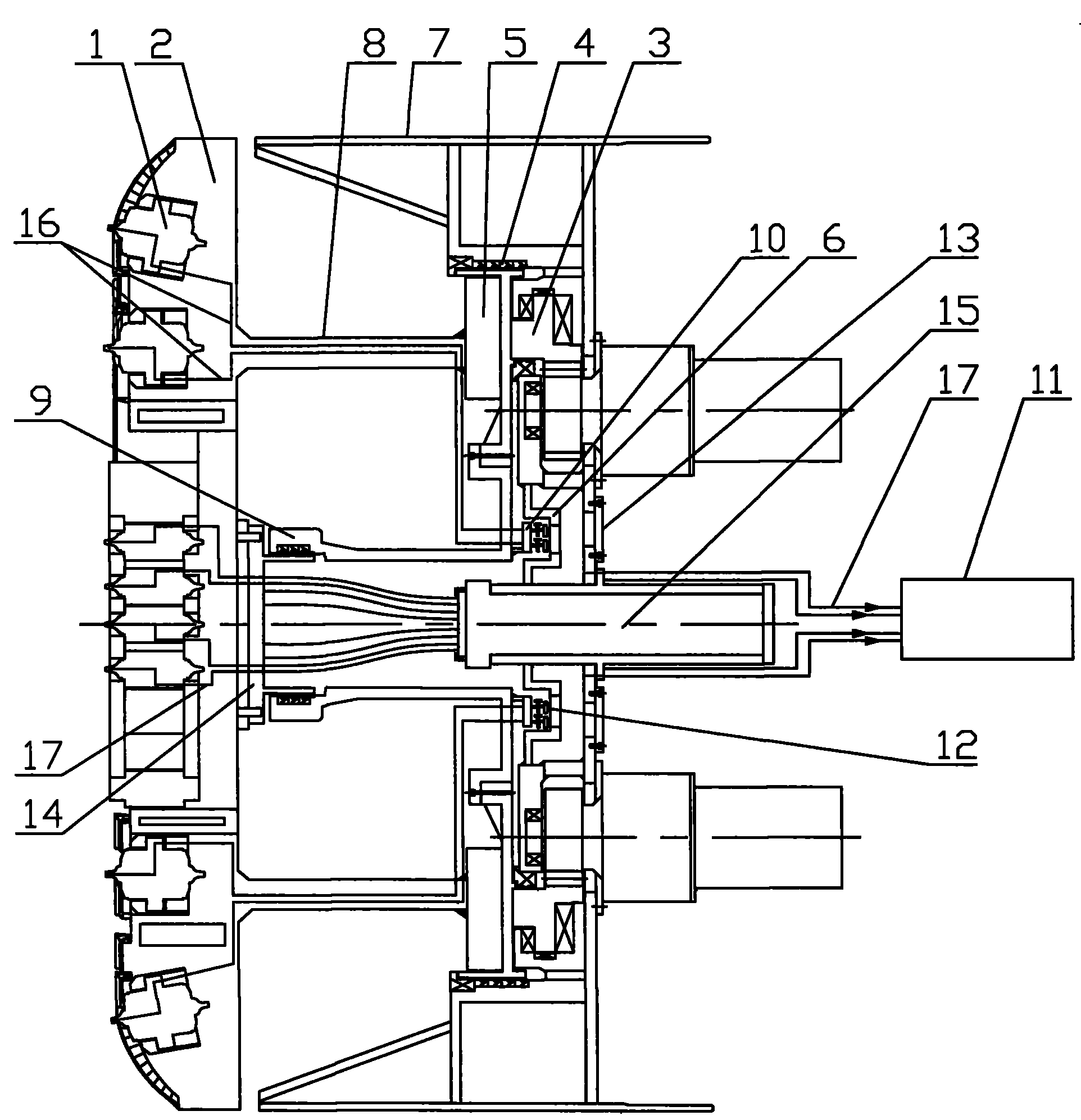 Shield machine with hobs with abrasion display function