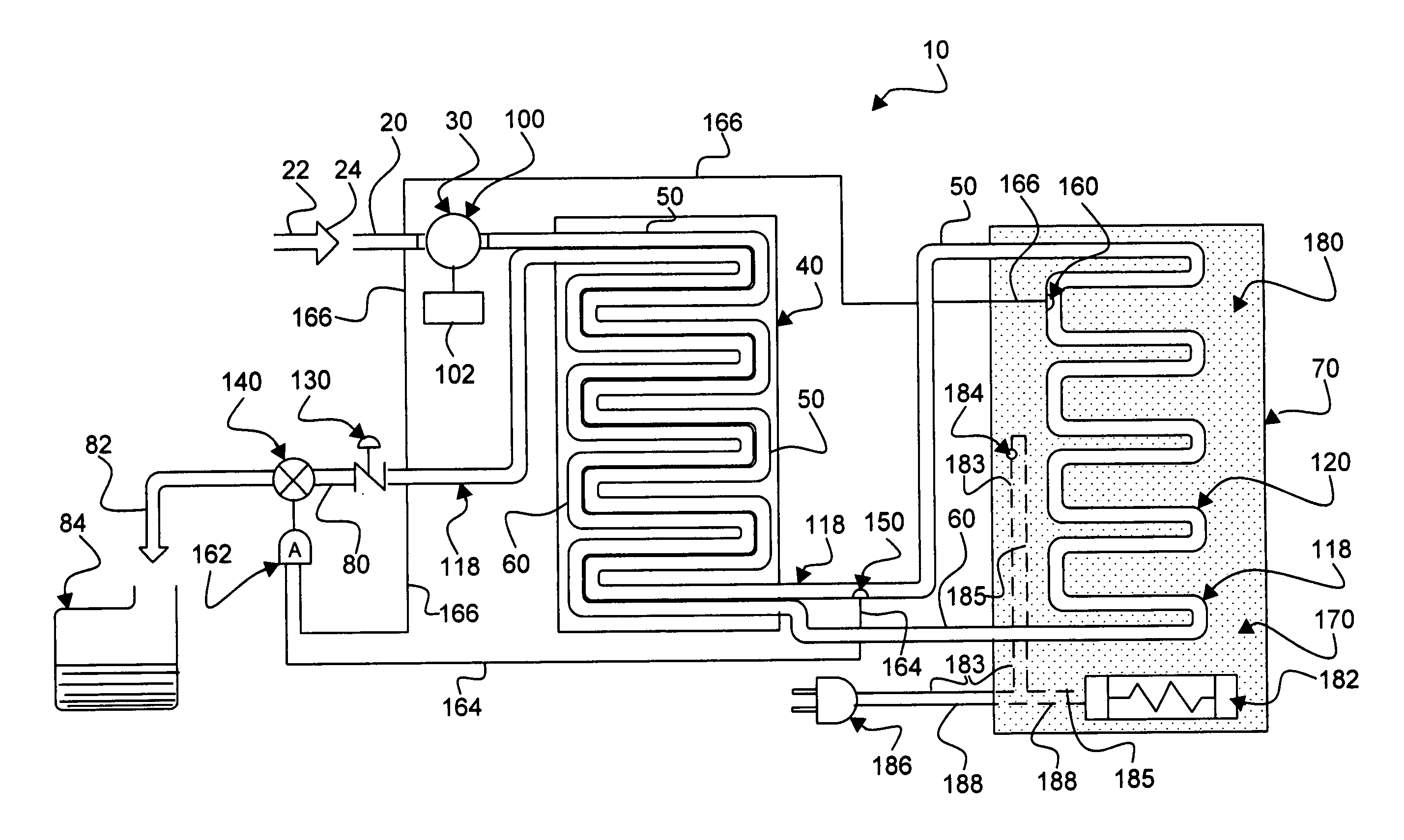 Self-contained, self-cleaning aqueous liquid sterilizer