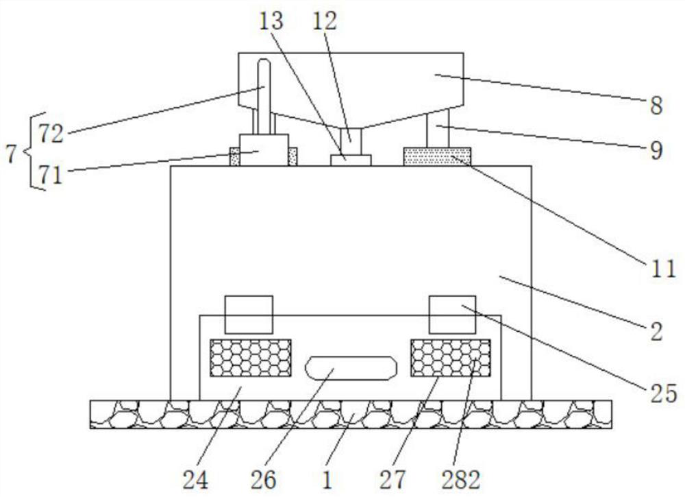 New energy automobile part spraying device with high spraying efficiency