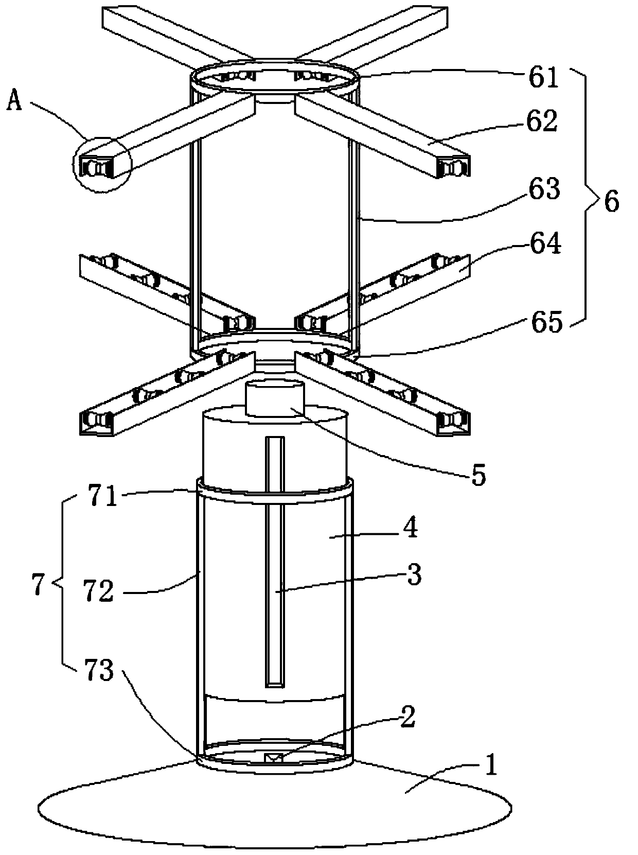 Drying device for furniture production