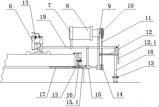 High-speed railway ballastless track mortar layer horizontal drilling machine tool