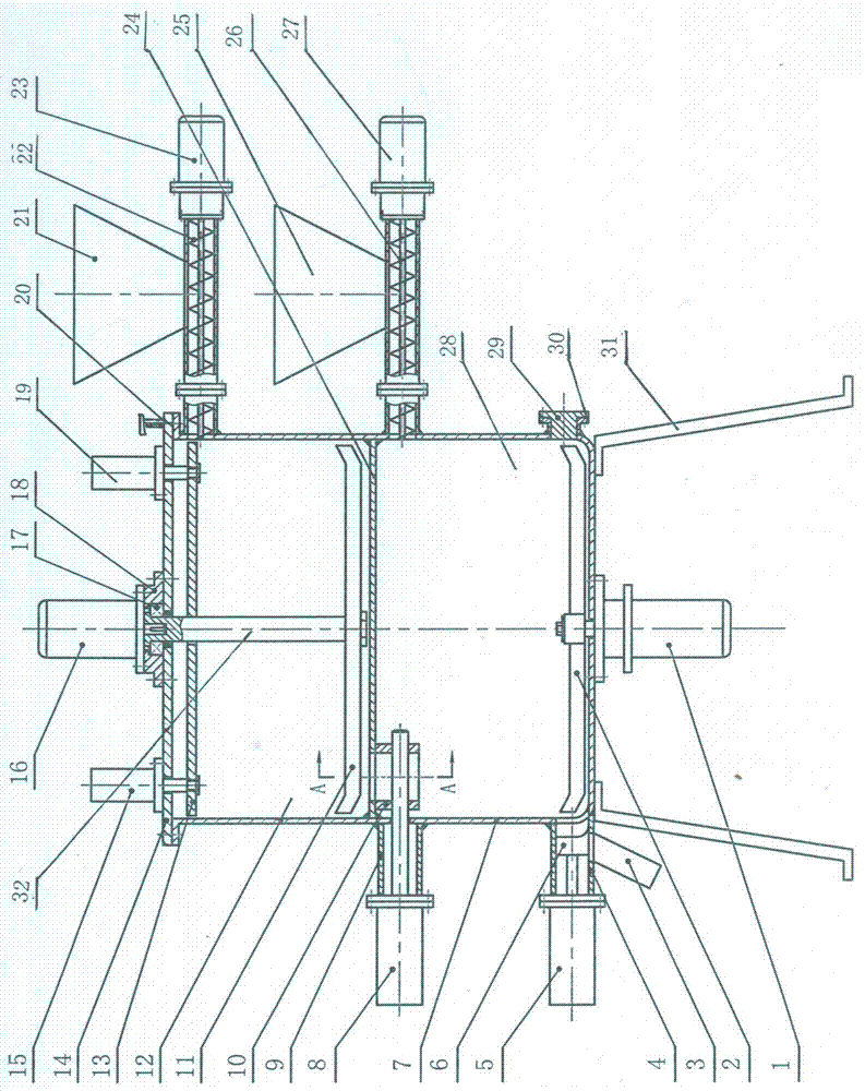 Novel high polymer material mixing and stirring machine