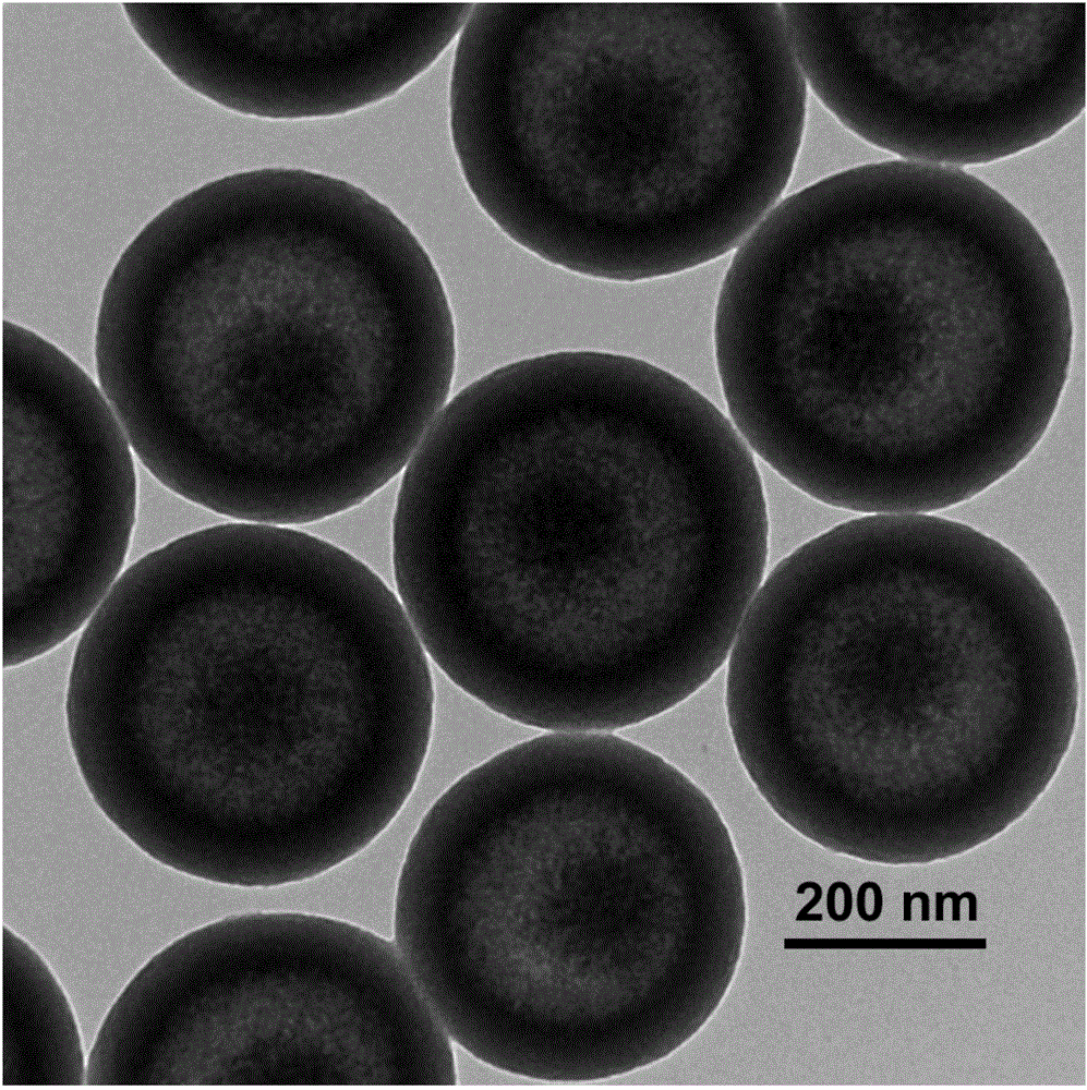 Triple-hybrid yolk-shell structured mesoporous organic silica and preparation method thereof