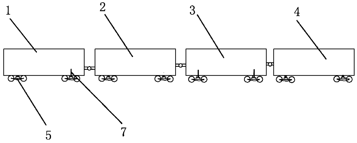 Four-joint wagon and connecting method thereof