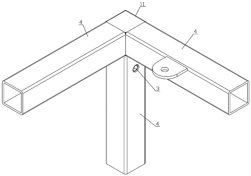 Concealed connecting structure of assembled furniture member