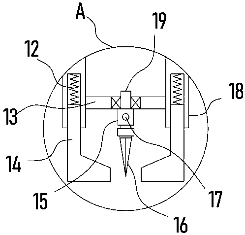 Garment processing fabric cutting device