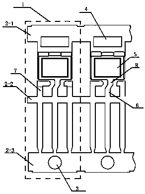 Lead frame with inclined bending portion