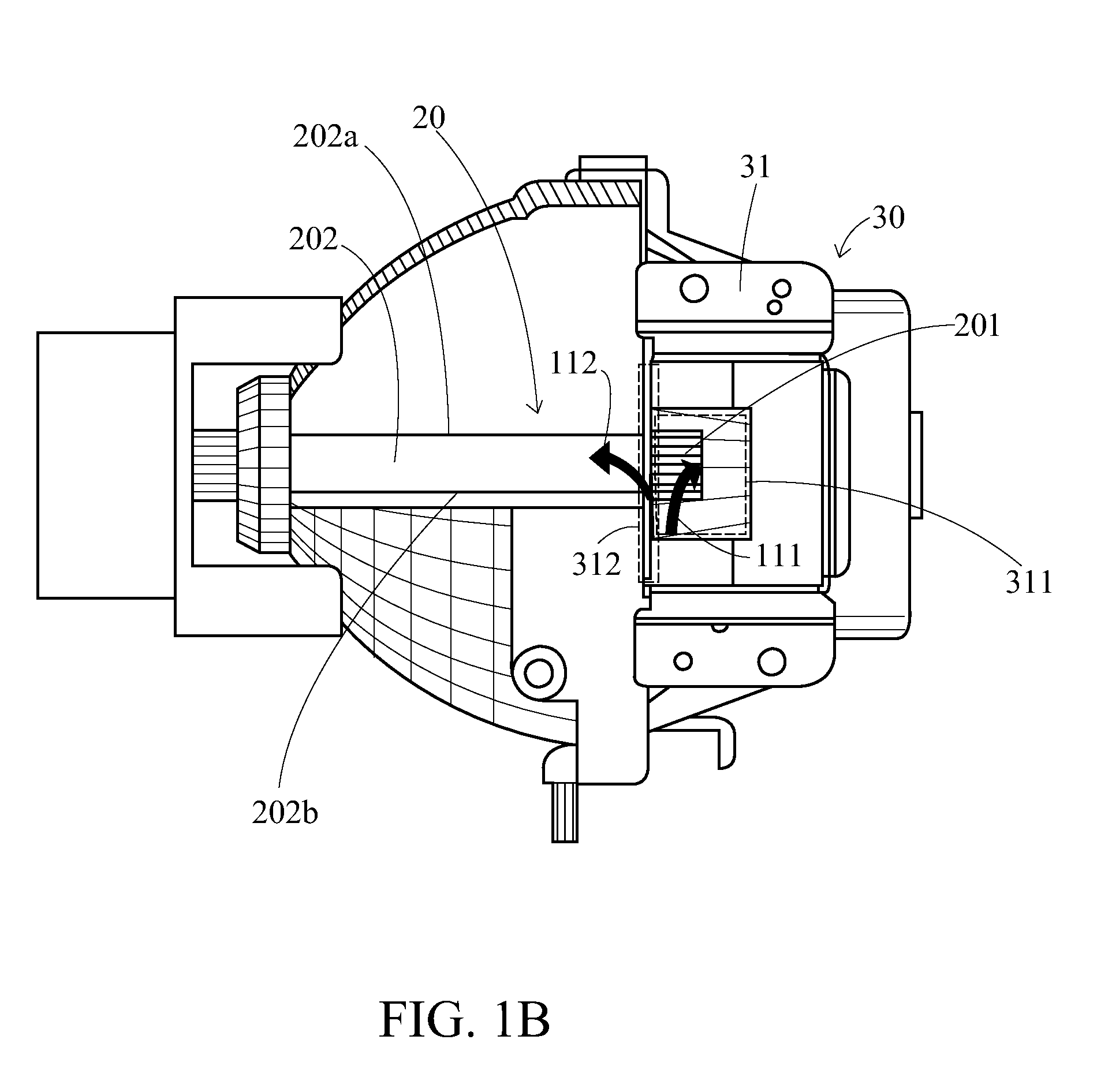 Guiding device and projector comprising the same