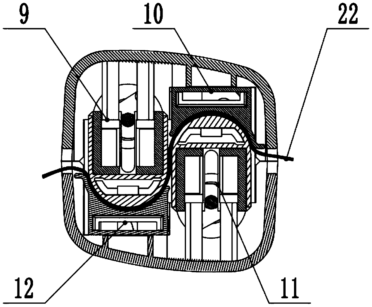 Automatic egg roll hairdressing device