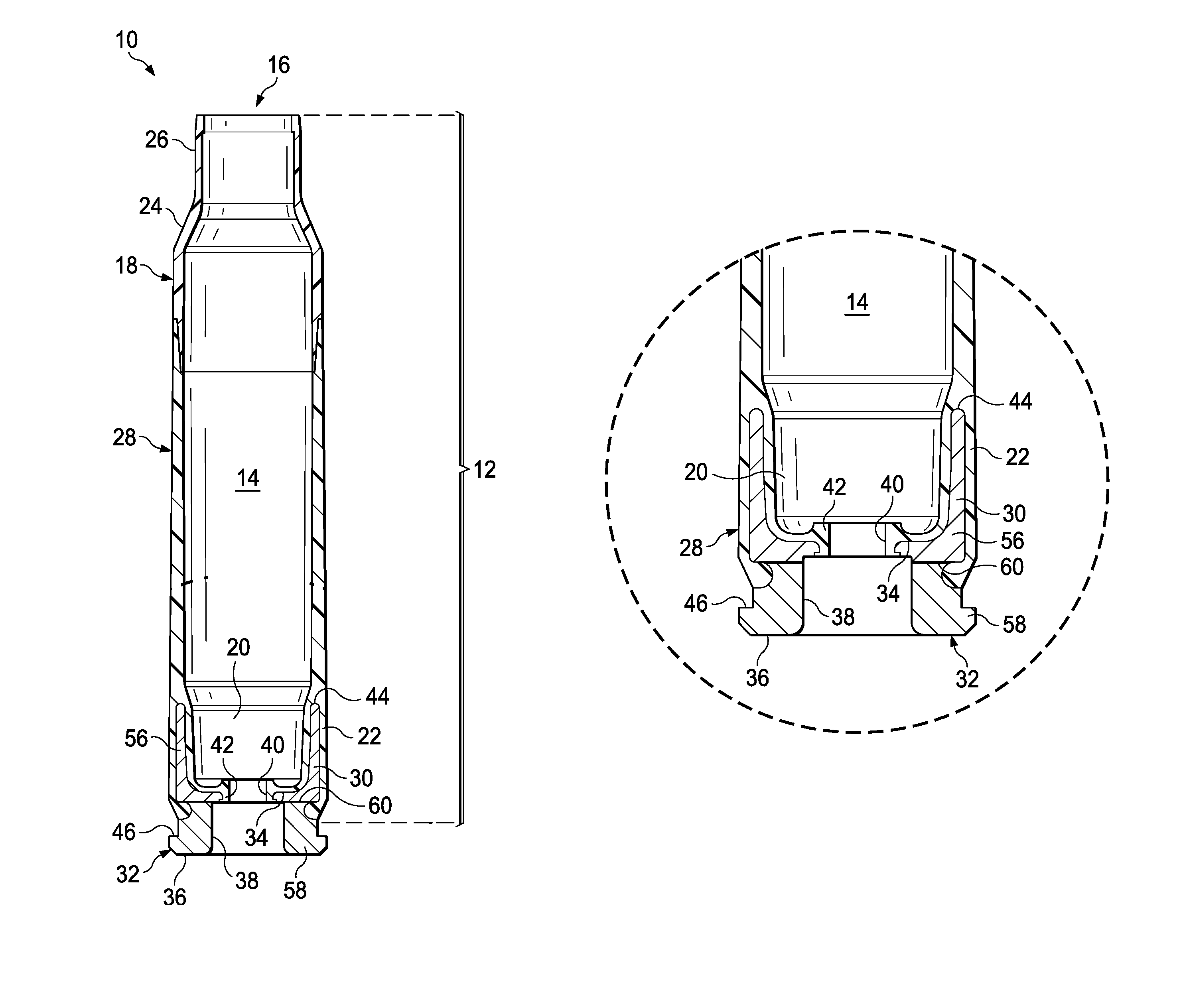 Polymer ammunition cartridge having a two-piece primer insert