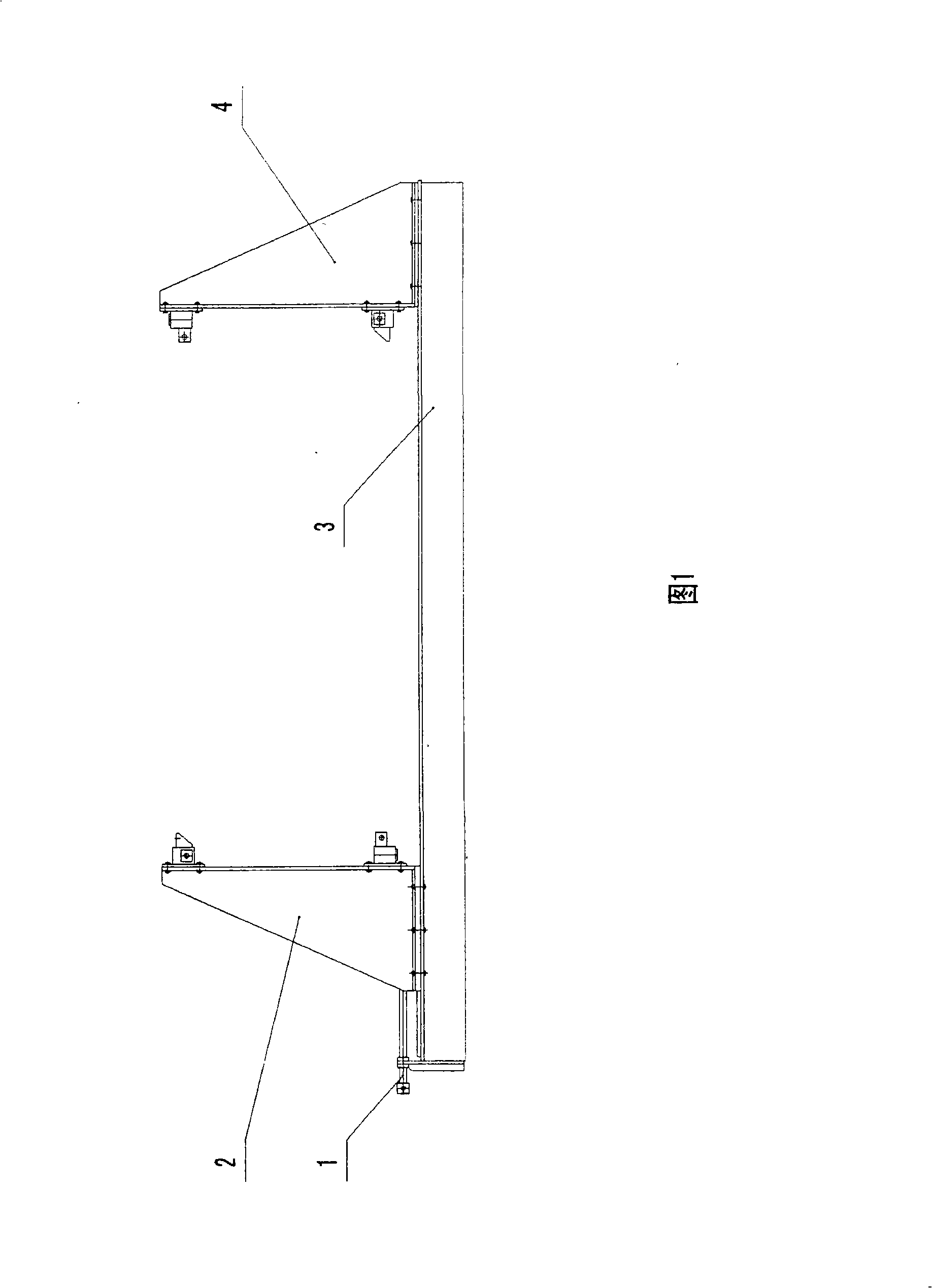 Column crane mast section rotating assembly tire