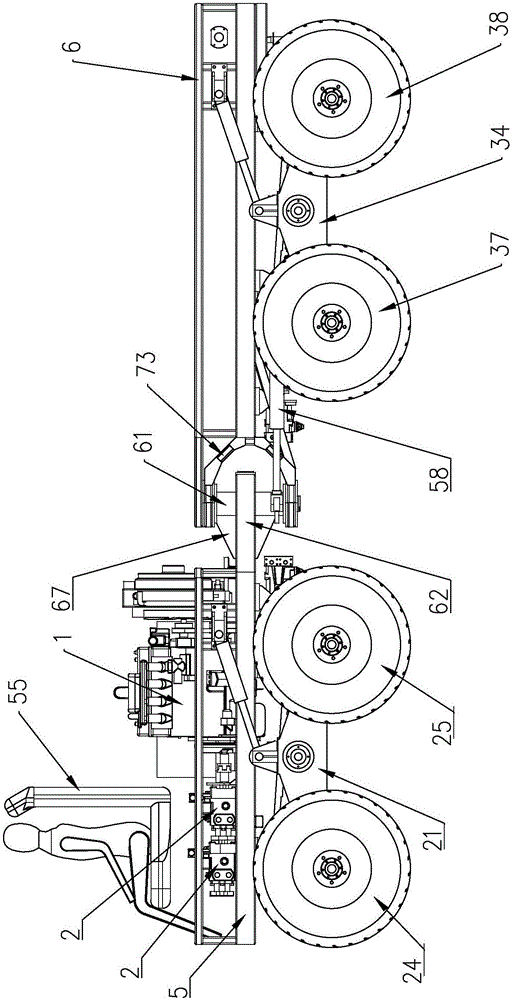 Eight-wheel articulated obstacle vehicle