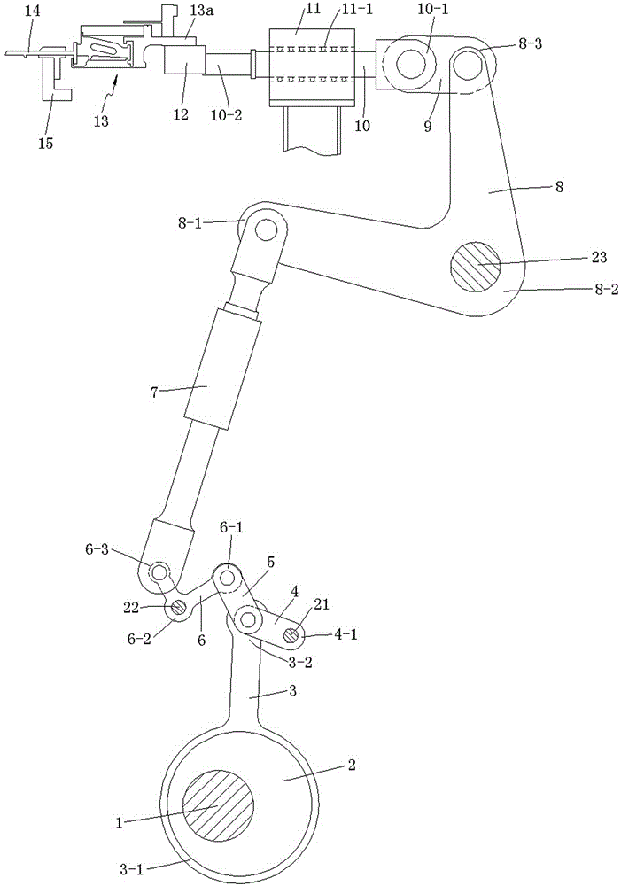 Needle-pressing mechanism for warp-knitting machine