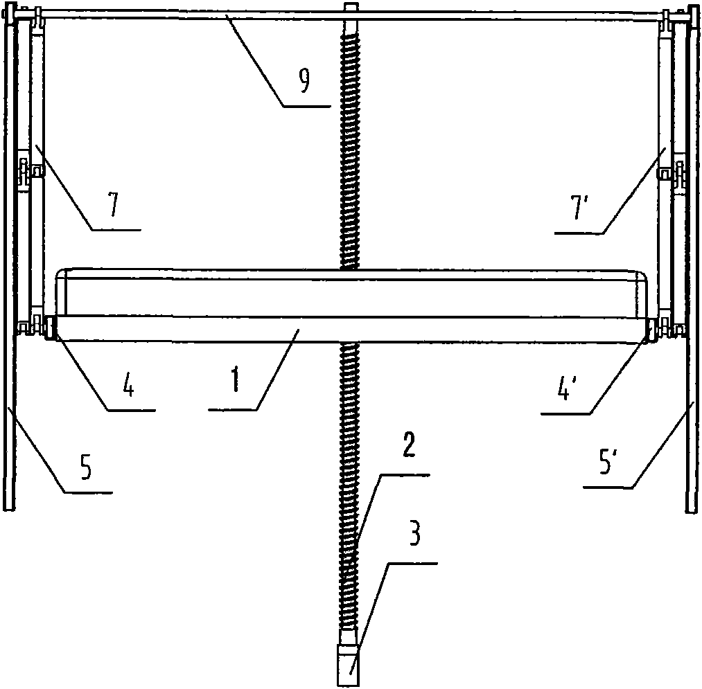 Scissor type motor-caravan lifting bed