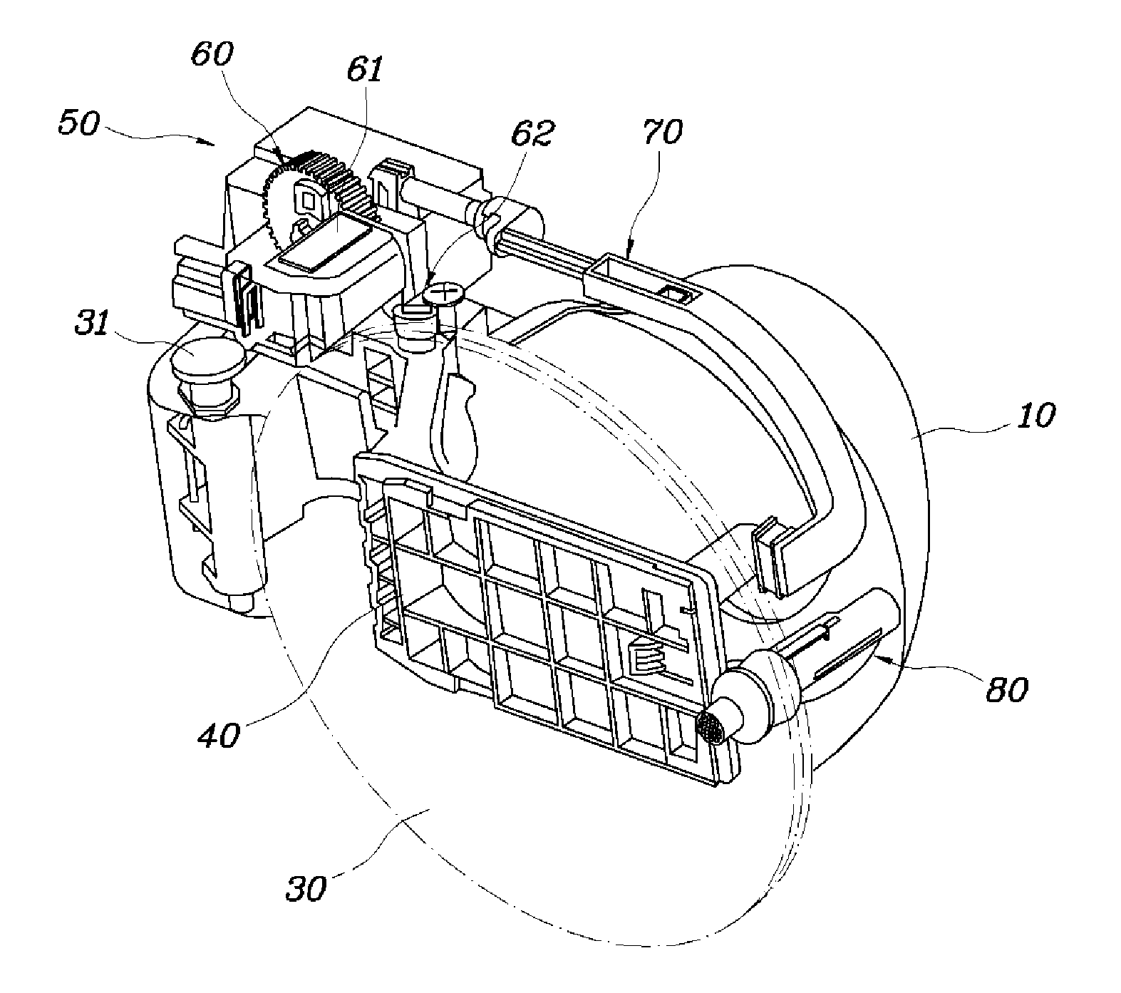 Opening and closing device for fuel door of vehicle