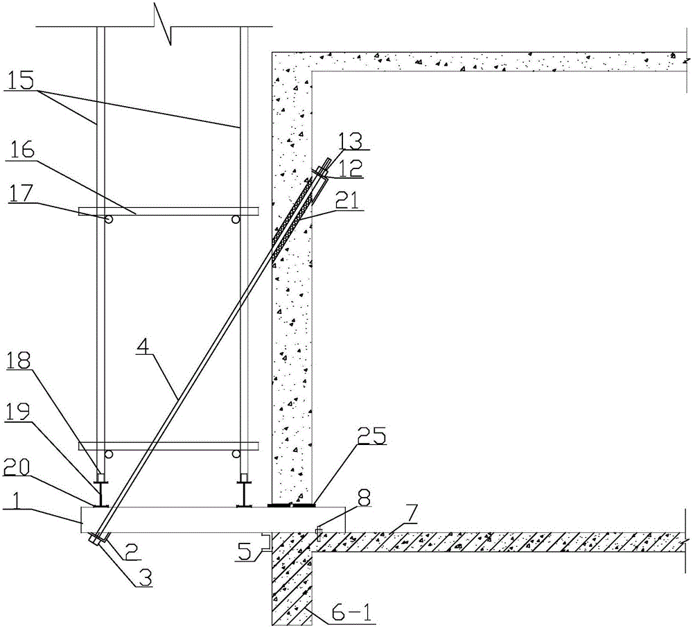 Design and construction technology of self-stabilized section steel suspended scaffold