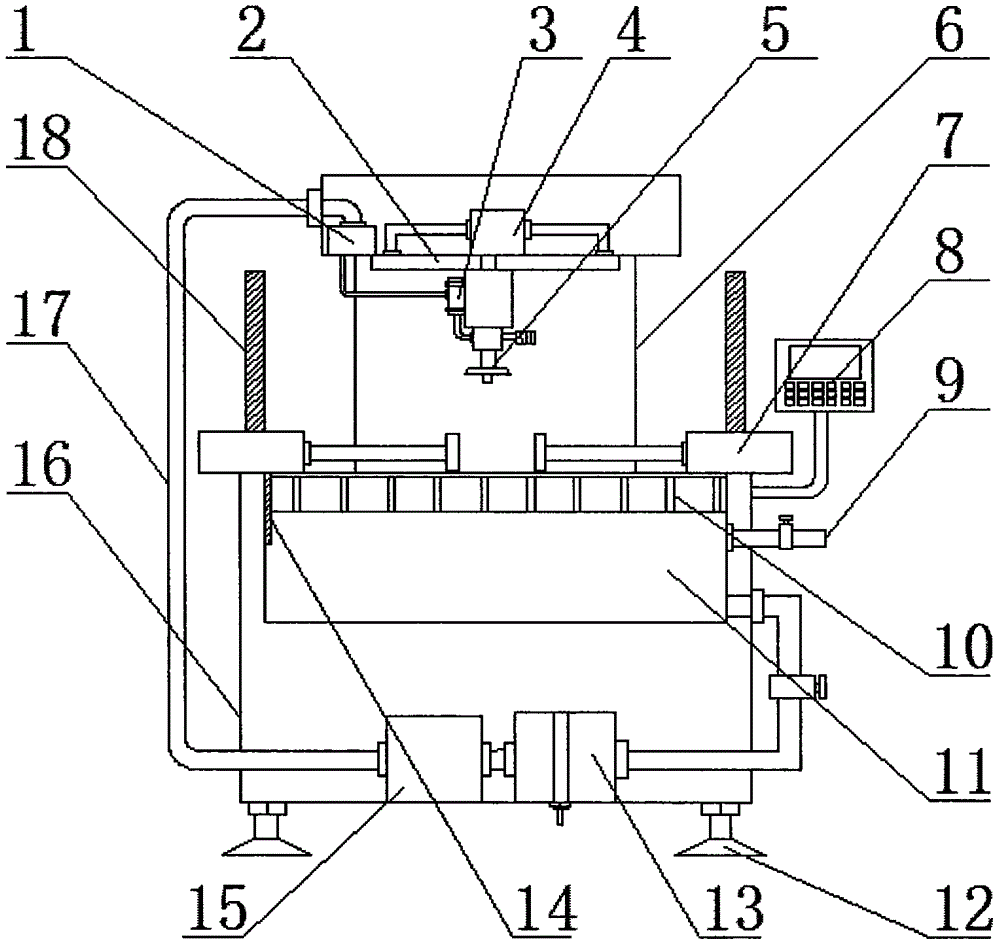 Water-saving water jet cutter special for mechanical part cutting