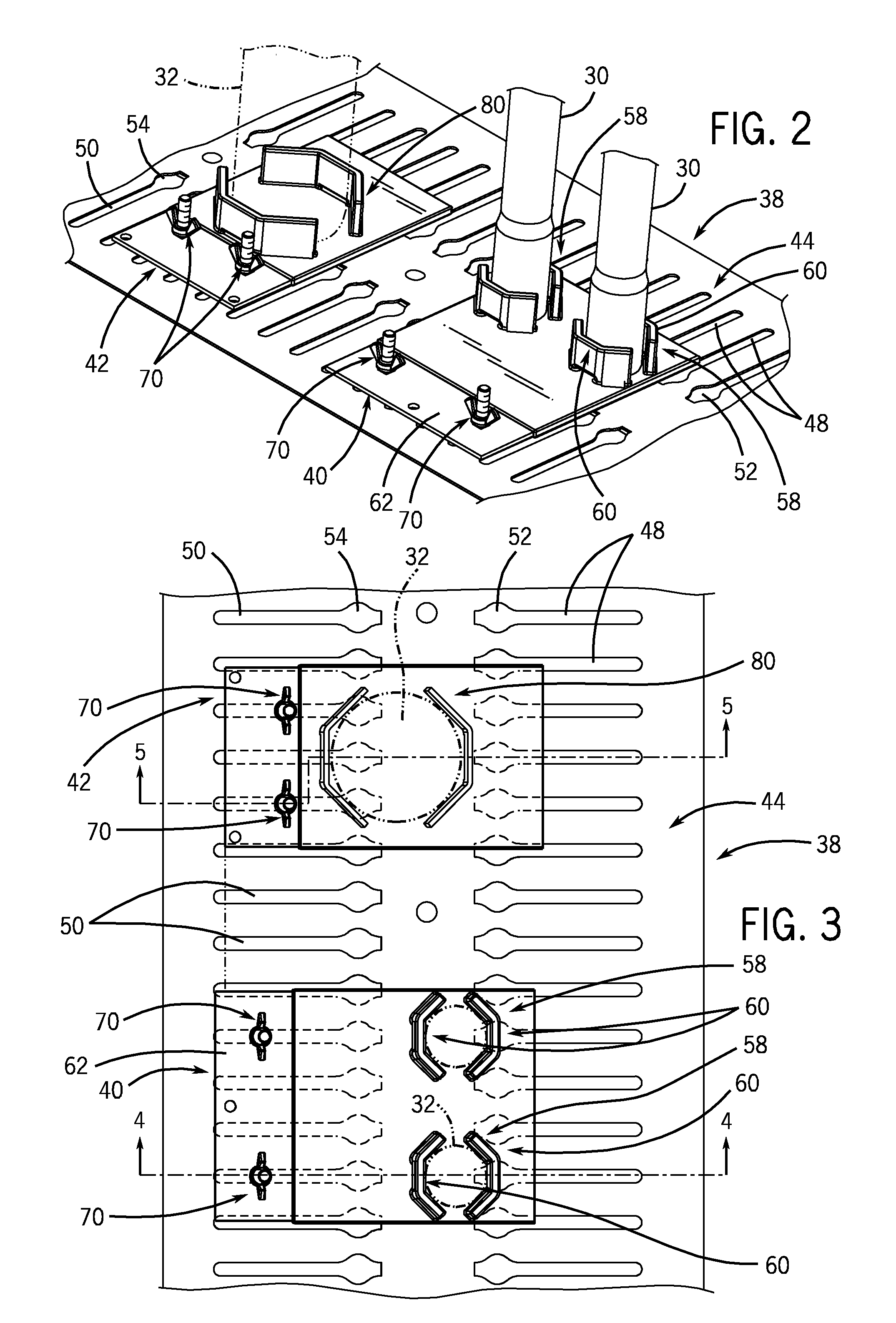 Support arrangement for the lower end of an upright elongated article, such as a firearm or related accessory