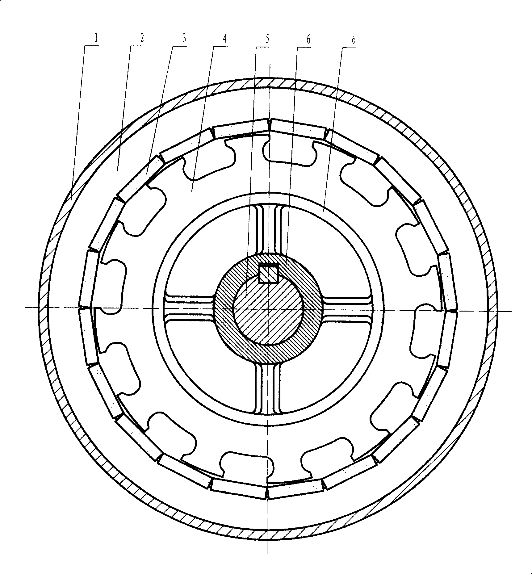 Single protrusion permanent magnetic motor scheme