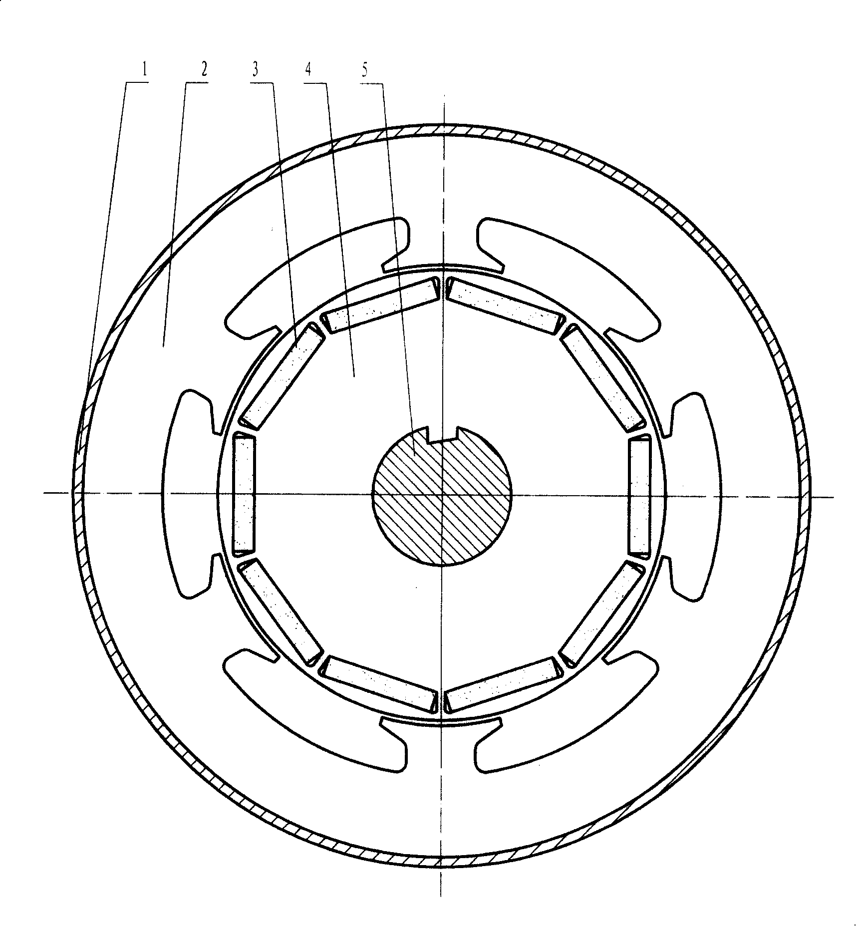 Single protrusion permanent magnetic motor scheme