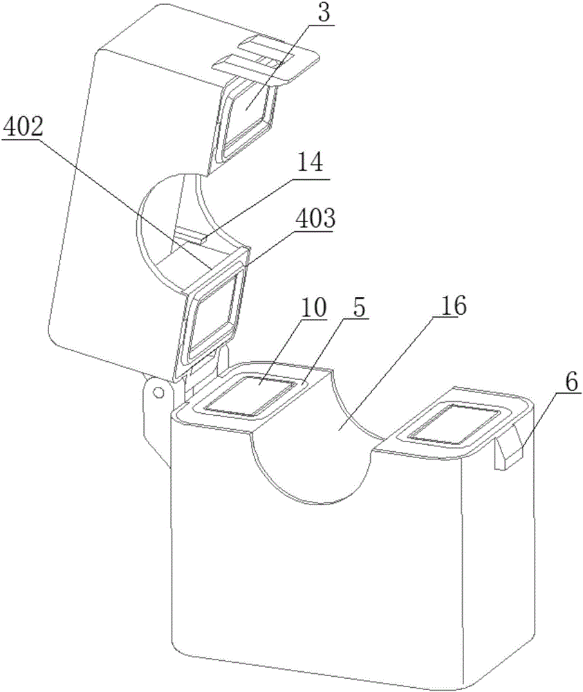 Waterproof open current transformer and sealing method