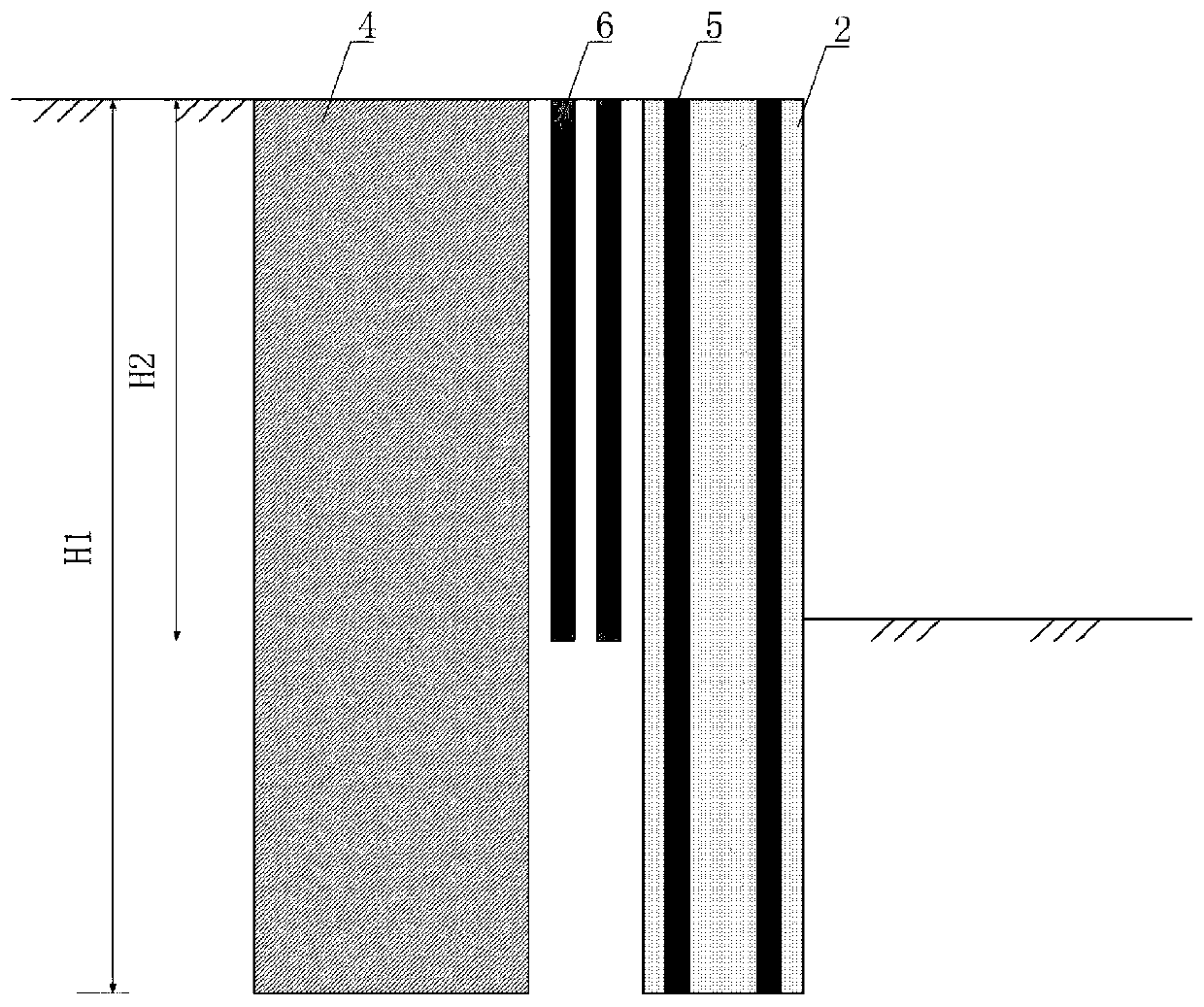 Waterstop structure at junctions of occlusive piles and diaphragm wall