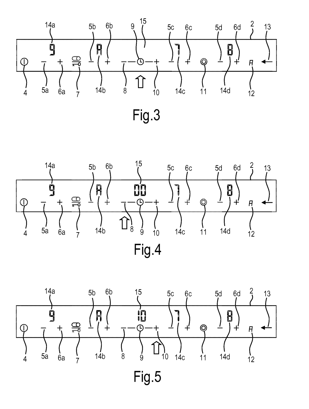 Household appliance with control element