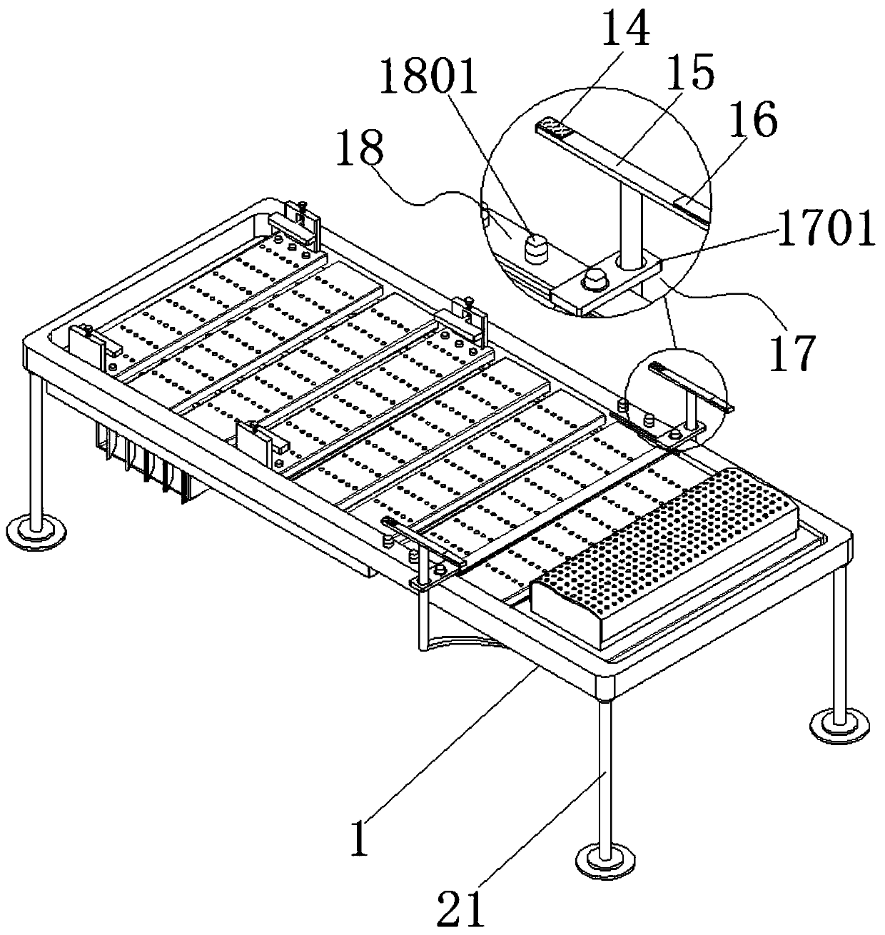 Special gastric tube anti-pulling nursing bed for digestive department