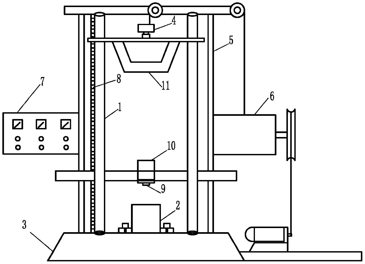 Falling type impact test bench