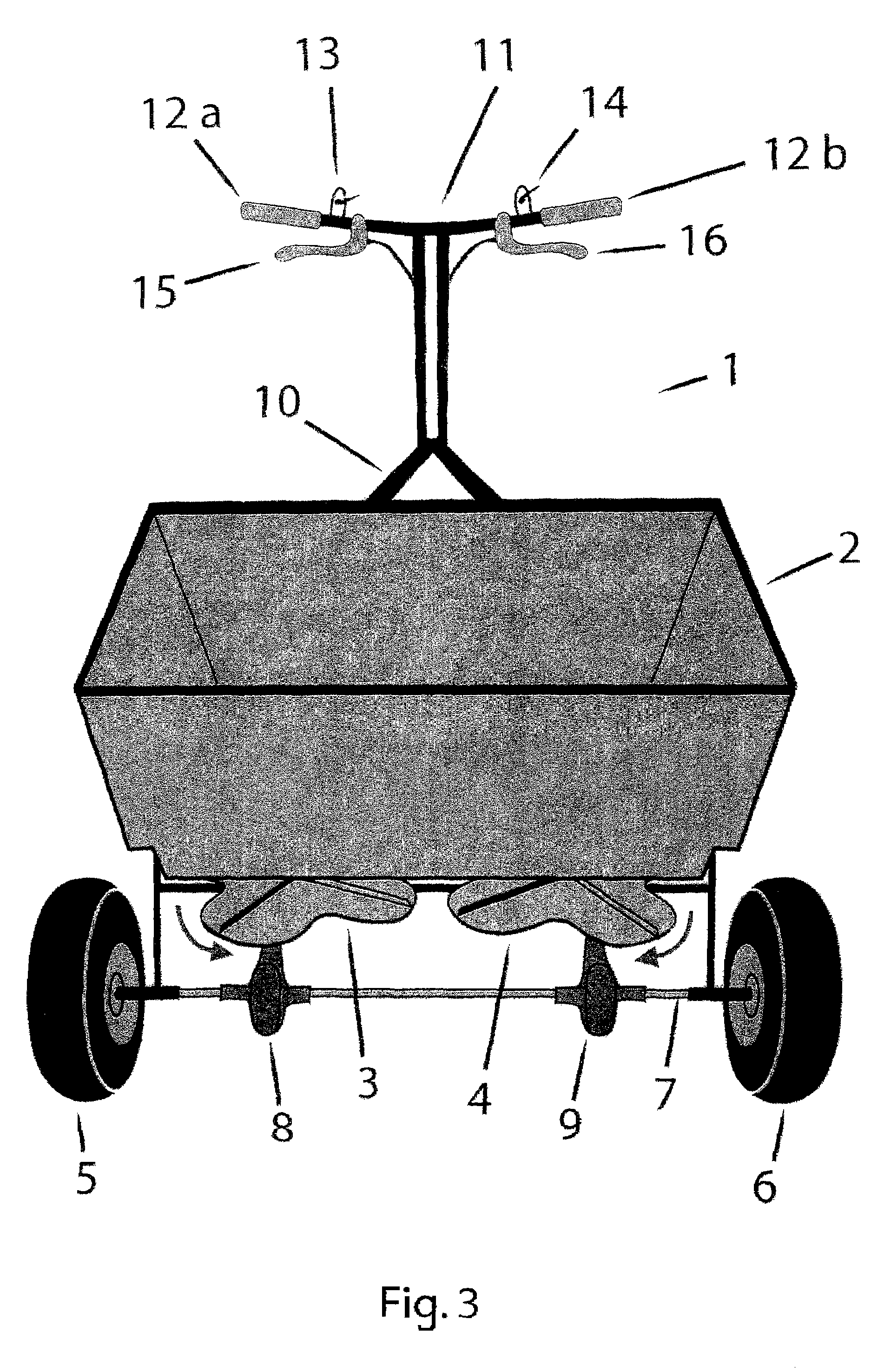 Spreader with two rotatable plates