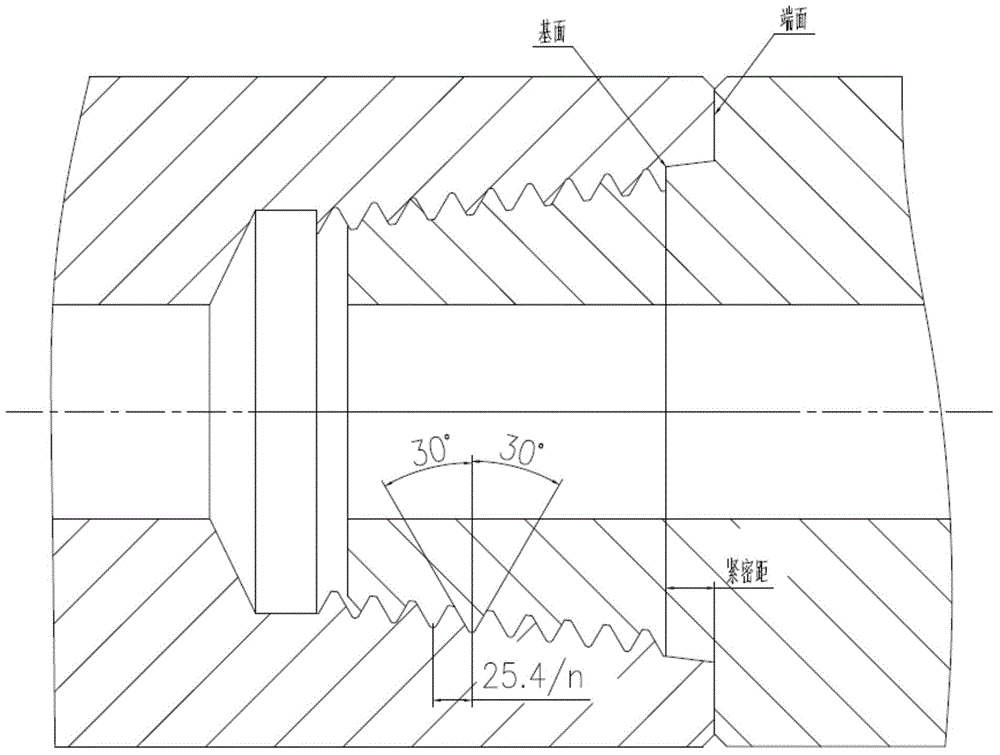 Connection thread between drilling tool systems of blasthole drill