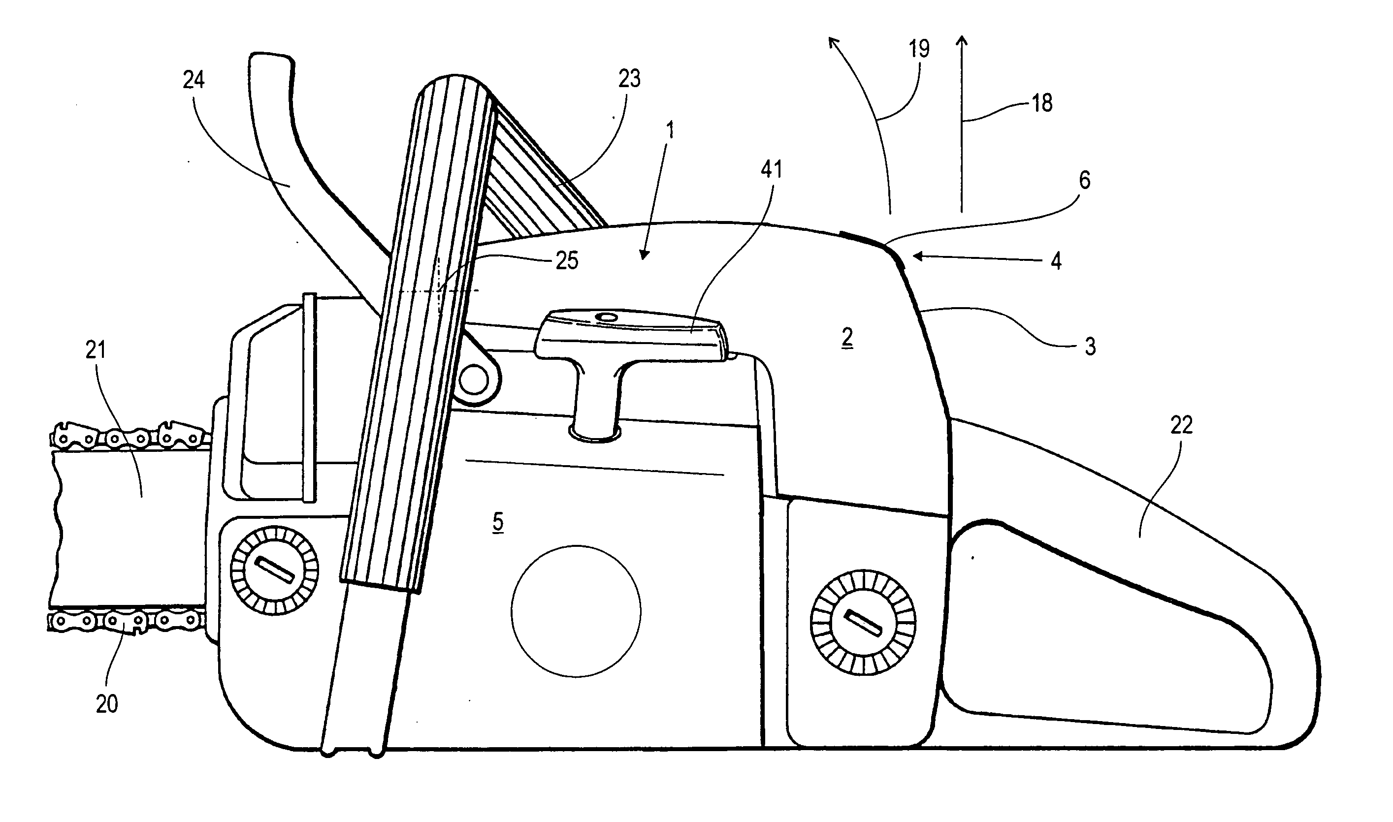 Portable handheld work apparatus